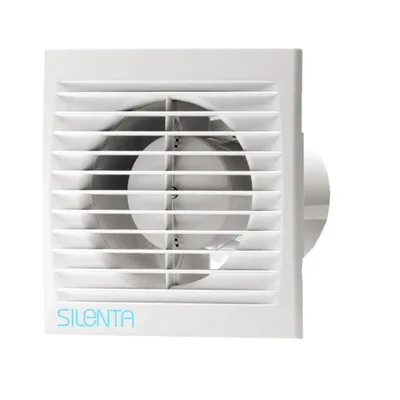 axial fan Ø 150 mm, silent with timer, humidistat, white