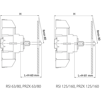 Axle with bolt RSI 160-1920