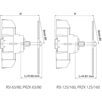 Axle with bolt RSI 160-1920