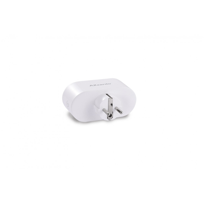 Azzardo SMART Doppelsteckdose mit Stecker 16A 110-240V weiß WiFi AZ3476