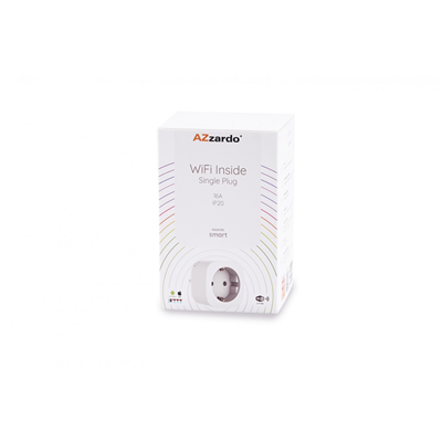 Azzardo SMART gniazdo z wtykiem 16A 110-240V białe WiFi AZ3478