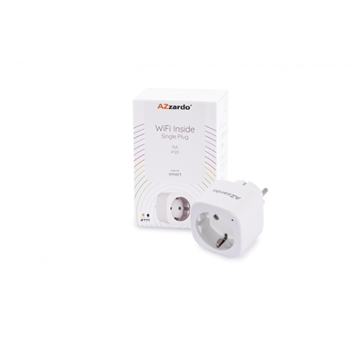 Azzardo SMART gniazdo z wtykiem 16A 110-240V białe WiFi AZ3478