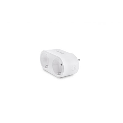 Azzardo SMART presa doppia con spina 16A 110-240V bianco WiFi AZ3476