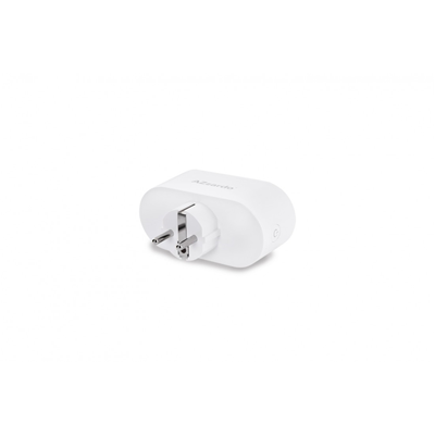 Azzardo SMART prise double avec fiche 16A 110-240V blanc WiFi AZ3476