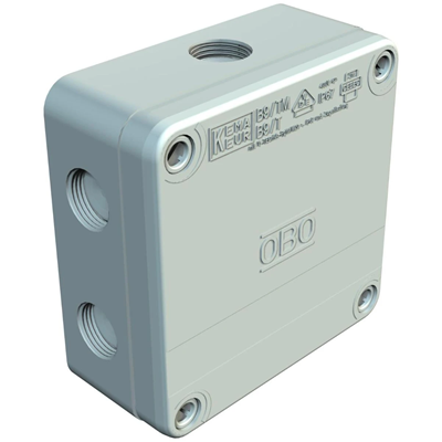 B 9/T Installation box with gland IP67 grey