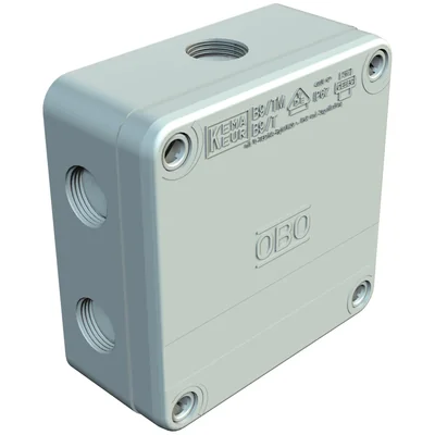 B 9/T Puszka instalacyjna z dławikiem IP67 szara