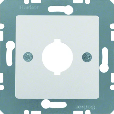 B. CARRÉ Plaque centrale avec un trou Ø 18,8 mm pour répondeur aluminium mat