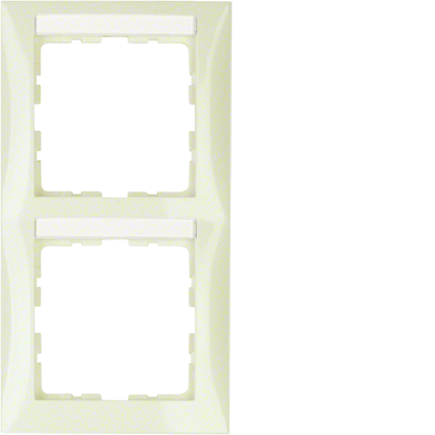 B. SQUARE 2-fold vertical frame with a descriptive field, cream gloss