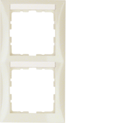 B. SQUARE 2-fold vertical frame with a descriptive field, cream gloss