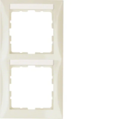B. SQUARE 2-fold vertical frame with a descriptive field, cream gloss