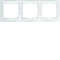 B. SQUARE 3-fold horizontal frame with description field, glossy white