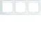 B. SQUARE 3-fold horizontal frame with description field, glossy white