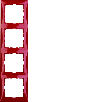 B. Square 4-fold glossy red frame