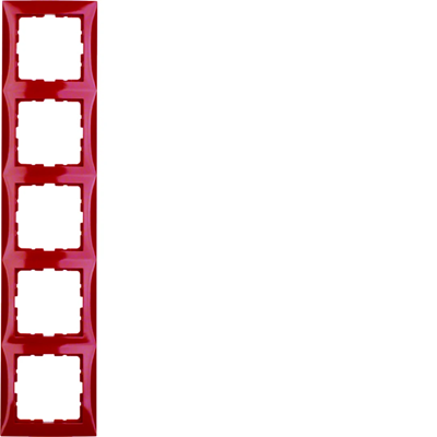 B. Square 5-fold glossy red frame