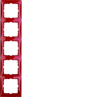 B. Square 5-fold glossy red frame
