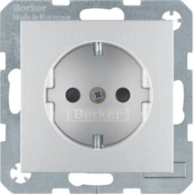 B. SQUARE Aluminum SCHUKO socket