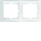 B. SQUARE Cadre double horizontal avec champ descriptif, blanc brillant