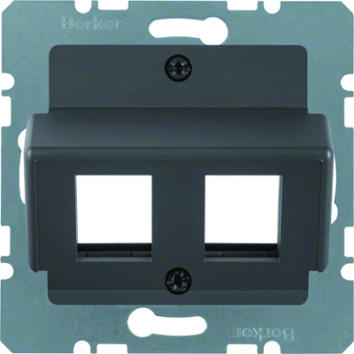 B. SQUARE Central plate for Krone modular socket, anthracite matt