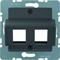 B. SQUARE Central plate for Krone modular socket, anthracite matt