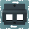 B. SQUARE Central plate for Krone modular socket, anthracite matt