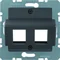 B. SQUARE Central plate for Krone modular socket, anthracite matt
