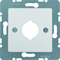 B. SQUARE Central plate with a hole Ø 18.8 mm for answering devices aluminum matte