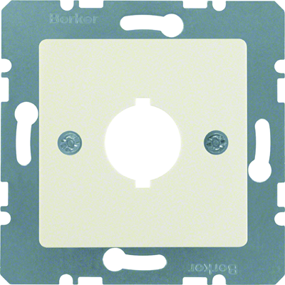 B. SQUARE Central plate with a hole Ø 18.8 mm for answering devices, cream