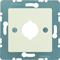 B. SQUARE Central plate with a hole Ø 18.8 mm for answering devices, cream