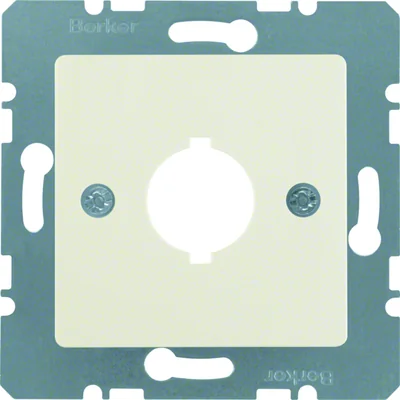 B. SQUARE Central plate with a hole Ø 18.8 mm for answering devices, cream