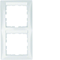 B. SQUARE Double vertical frame with descriptive field, glossy white