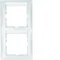 B. SQUARE Double vertical frame with descriptive field, glossy white
