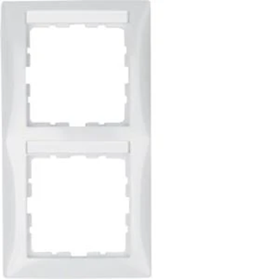B. SQUARE Double vertical frame with descriptive field, glossy white