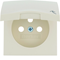 B. Square Faceplate for earthed socket with cover, cream