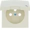 B. Square Faceplate for earthed socket with cover, cream
