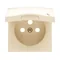 B. Square Faceplate for earthed socket with cover, cream