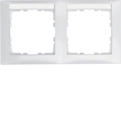 B. SQUARE Horizontal 2-fold frame with description field, glossy white