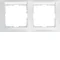 B. SQUARE Horizontal 2-fold frame with description field, glossy white