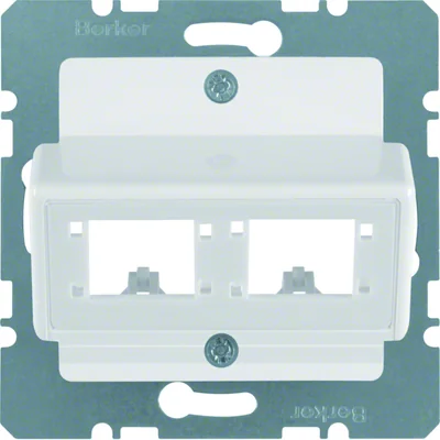 B. SQUARE Plaque centrale pour 1 ou 2 modules simples Reichle&De-Massari blanc