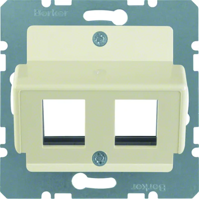 B. SQUARE Plaque centrale pour prise modulaire Krone crème
