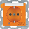 B. SQUARE SCHUKO socket with a control diode and a description field, printing "ZSV" orange