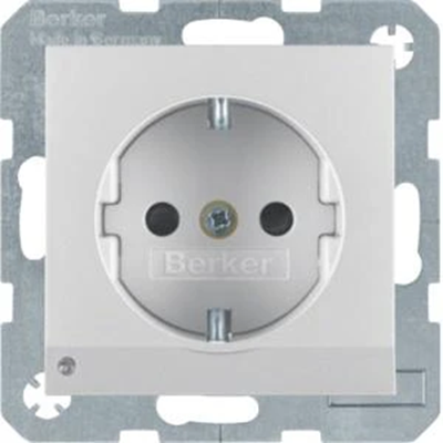 B. SQUARE SCHUKO socket with aluminum orientation backlight