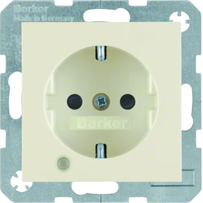 B. SQUARE SCHUKO socket with control diode and cream description field