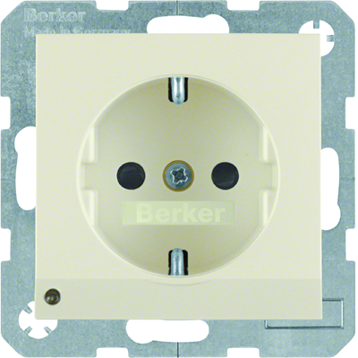B. SQUARE SCHUKO socket with cream LED orientation illumination