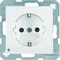 B. SQUARE SCHUKO socket with LED orientation illumination, snow-white
