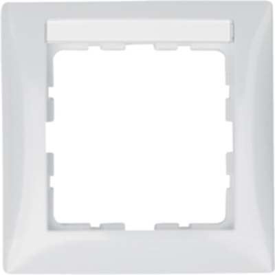 B. SQUARE Single frame with a descriptive field, glossy white
