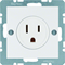 B. SQUARE Socket with earthing "USA/CANADA" NEMA 5-15R snow white
