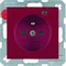 B. SQUARE Socket with grounding and control LED with increased protection of contacts gloss red