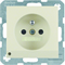B. SQUARE Socket with grounding and LED orientation illumination - cream gloss