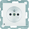 B. SQUARE Socket with grounding and LED orientation illumination, glossy white