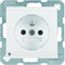 B. SQUARE Socket with grounding and LED orientation illumination, glossy white
